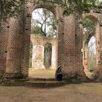 Old Sheldon Church Ruins - My sister using tech in a 300 year old church :) - Landmarks & Historical Buildings Near Me - Yemassee, South Carolina Old Sheldon Church Ruins - My sister using tech in a 300 year old church :) - Landmarks & Historical Buildings Near Me - Yemassee, South Carolina