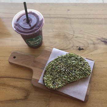 The Blended Berry - everything avocado toast and 16oz honey berry smoothie! - Juice Bars & Smoothies Near Me - Buzzards Bay, Massachusetts