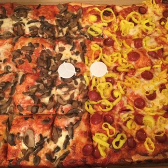 Avenue Pizza & Submarine Take Out - Sheet Pizza 1/2 Mushroom 1/2 pepperoni & Banana Peppers Yummy - Pizza Near Me - Buffalo, New York Avenue Pizza & Submarine Take Out - Sheet Pizza 1/2 Mushroom 1/2 pepperoni & Banana Peppers Yummy - Pizza Near Me - Buffalo, New York