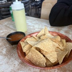 Complimentary chips and salsa