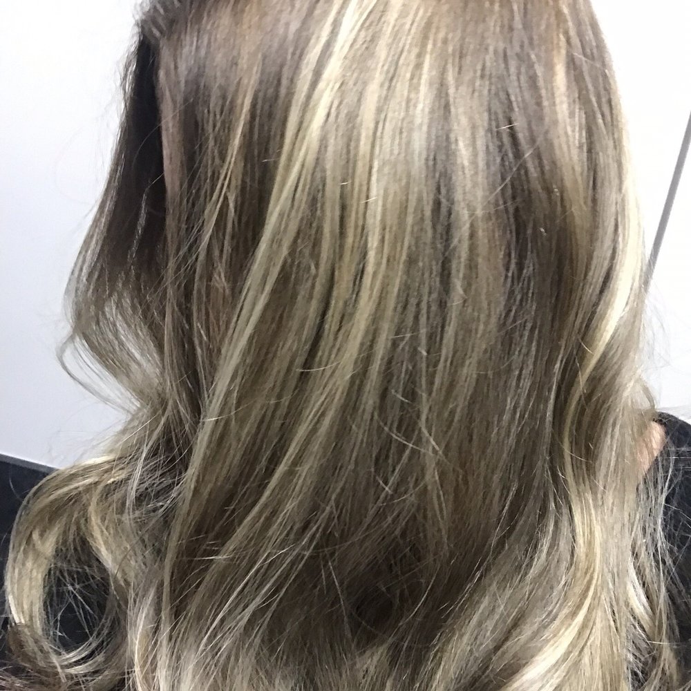 Tease Salon - Before: Too many lowlights and brown everywhere. Definitely not blonde. - Hair Salons Near Me - Middleburg Hts, Ohio Tease Salon - Before: Too many lowlights and brown everywhere. Definitely not blonde. - Hair Salons Near Me - Middleburg Hts, Ohio