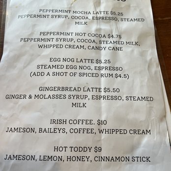 Pop Over Eatery - Holiday drinks for December - Breakfast & Brunch Near Me - Simsbury, Connecticut