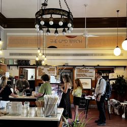 The Good Witch Coffee Bar - Counter area. More tables and seats on other side of room