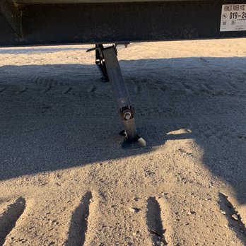 Alberts RV Rental - The stabilizing jacks are barely held onto the frame. Very unsafe!!!!!! - RV Rental Near Me - Oceanside, California Alberts RV Rental - The stabilizing jacks are barely held onto the frame. Very unsafe!!!!!! - RV Rental Near Me - Oceanside, California