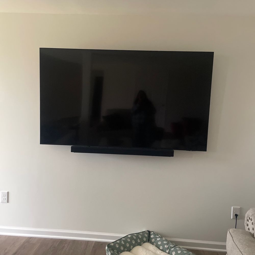 75"TV in basement