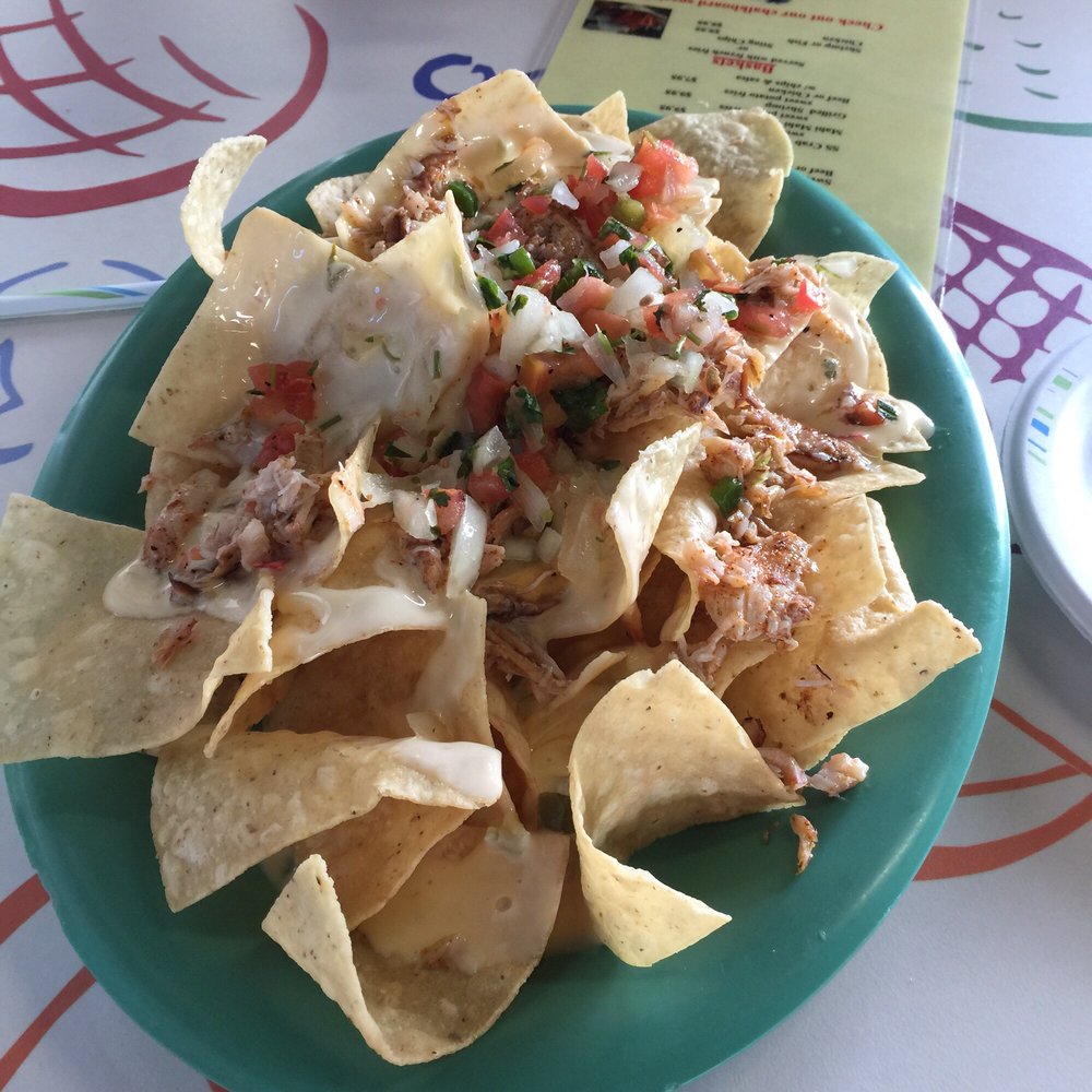 Stingaree - Sweet crab claw meat nachos - Seafood Near Me - Crystal Beach, Texas Stingaree - Sweet crab claw meat nachos - Seafood Near Me - Crystal Beach, Texas
