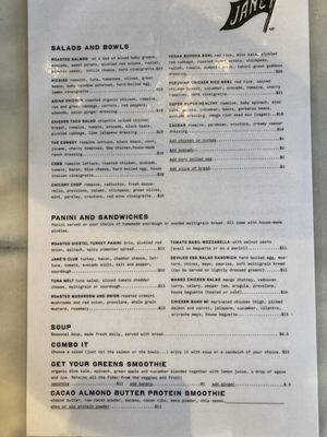 Menu photo 2 Jane On Larkin San Francisco, CA