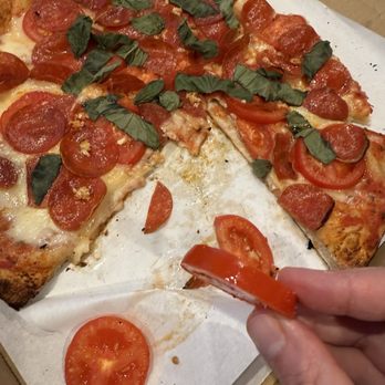Palermo Italian Restaurant - They need to do a retraining for how to make a pizza. Half the cheese, thinly cut tomatoes. These tomatoes were so thick! - Italian Near Me - San Jose, California Palermo Italian Restaurant - They need to do a retraining for how to make a pizza. Half the cheese, thinly cut tomatoes. These tomatoes were so thick! - Italian Near Me - San Jose, California