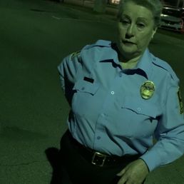 Sergeant rent a cop.   Kicked out for pulling in to take a nap.