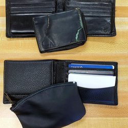 Parkway Shoe Repair - Top are my old wallet and coin purse.  Below are replacements I purchased from Mario's & Debbie's repair shop and store.
