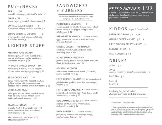Menu photo 4 Briar Common Brewery + Eatery Denver, CO Menu photo 4 Briar Common Brewery + Eatery Denver, CO