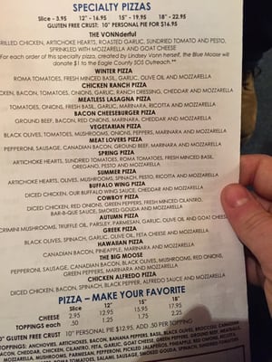 Menu photo 7 Blue Moose Pizza Avon, CO