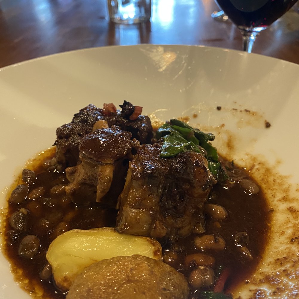 LA FERME - Chef's table - oxtail on beans and potatoes - French Near Me - Alexandria, Minnesota