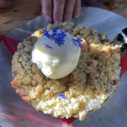 Rhubarb, apple crisp, The special of the day. Rhubarb, apple crisp, The special of the day.
