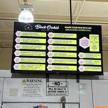 Black Orchid Brewing - Menu - Brewpubs Near Me - Modesto, California