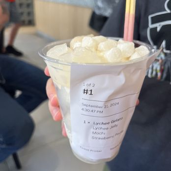 Frosty Fox - Lychee Gelato mochi lychee jelly strawberry pocky - Coffee & Tea Near Me - Orlando, Florida Frosty Fox - Lychee Gelato mochi lychee jelly strawberry pocky - Coffee & Tea Near Me - Orlando, Florida