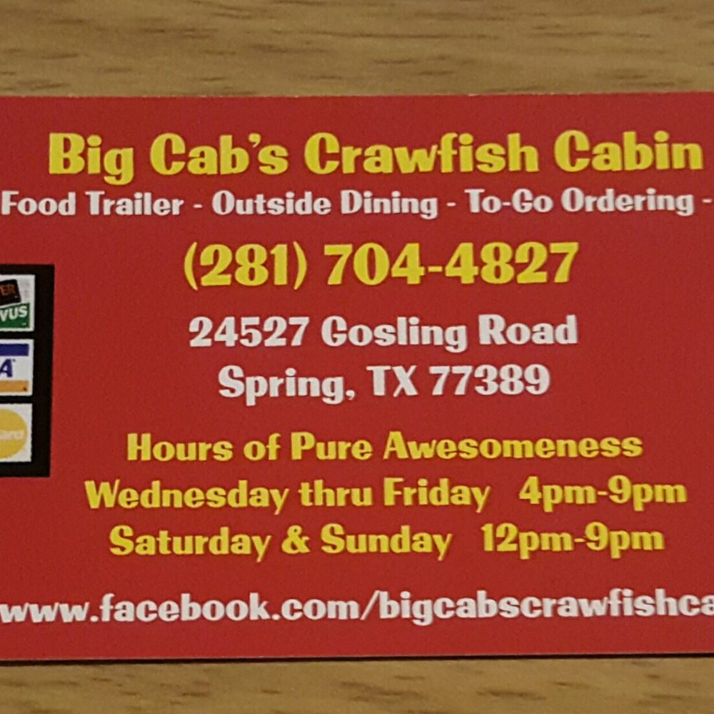 Texas Crawfish - Business card - Food Trucks Near Me - Spring, Texas Texas Crawfish - Business card - Food Trucks Near Me - Spring, Texas