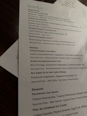 Menu photo 3 Entre Nos Miami Shores, FL