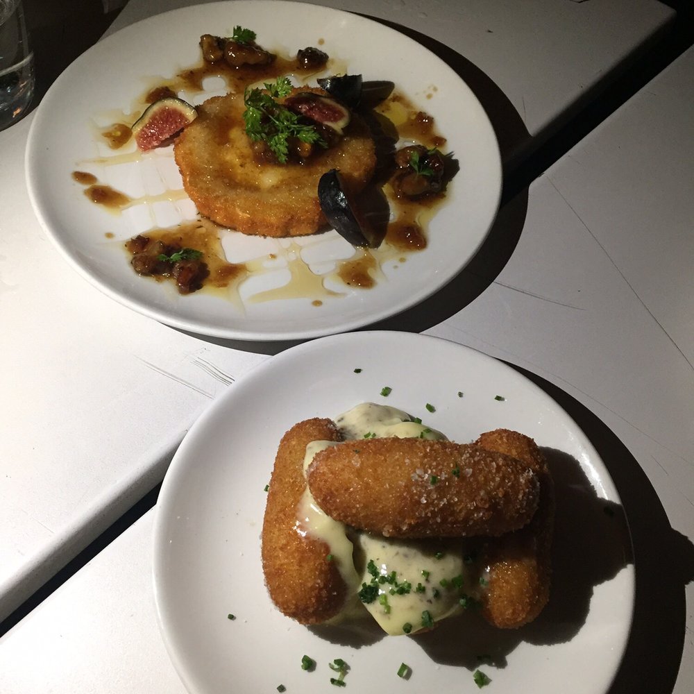 Beso by Patria - Top: queso frito (not my favourite) and bottom: mushroom croquettes was delicious - Spanish Near Me - Toronto, Ontario Beso by Patria - Top: queso frito (not my favourite) and bottom: mushroom croquettes was delicious - Spanish Near Me - Toronto, Ontario