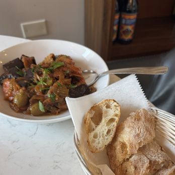 The Pomodoro E Mozzarella - Caponata with homemade bread - Italian Near Me - Saint Charles, Illinois The Pomodoro E Mozzarella - Caponata with homemade bread - Italian Near Me - Saint Charles, Illinois