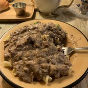 Photo of The Village House Kalina - La Mesa, CA, United States. Beef Strogonoff w/ noodles