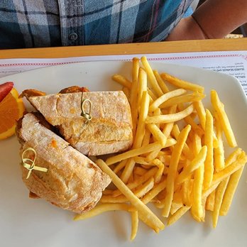 Bistro St Germain - Meatball sandwich and French fries - French Near Me - Seal Beach, California