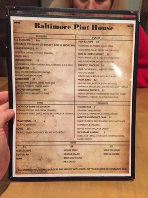 Menu photo 4 Baltimore Pint House Baltimore, OH