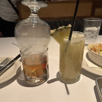 Bonefish Grill - Coconut cocktail and an old fashioned - Seafood Near Me - Indianapolis, Indiana