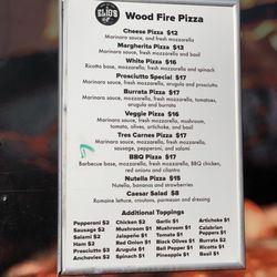 Elio’s Wood Fire Pizza - Menu 3/10/25