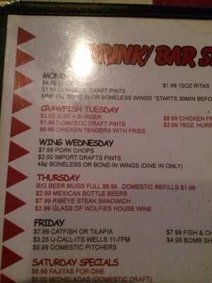 Menu photo 3 Wolfies Houston, TX