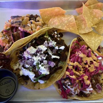 Stevie's Bar and Grill - 3 taco combo...pork belly, carnitas, and shrimp. - Sports Bars Near Me - San Jose, California Stevie's Bar and Grill - 3 taco combo...pork belly, carnitas, and shrimp. - Sports Bars Near Me - San Jose, California