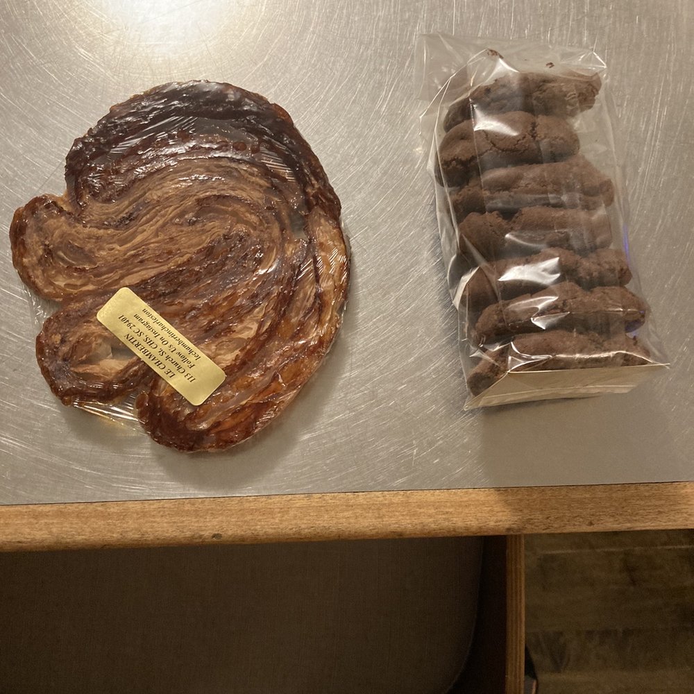 Le Chambertin - Delicious chocolate cookies and and some sort of caramel pastry bread that I wasn't familiar with. It was all excellent. - Desserts Near Me - Charleston, South Carolina Le Chambertin - Delicious chocolate cookies and and some sort of caramel pastry bread that I wasn't familiar with. It was all excellent. - Desserts Near Me - Charleston, South Carolina