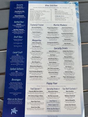 Menu photo 8 Marina Jack Sarasota, FL