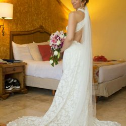It was lobe at first sight (dress and the hubby!)