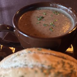 Gaskins Cabin Steakhouse - Mushroom Soup - 30+ year old family recipe, A-MAZING (& delicious bread)