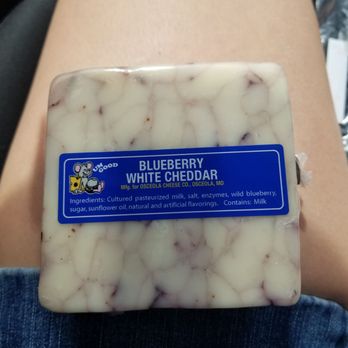 Osceola Cheese - Blueberry White Cheddar Cheese - Cheese Shops Near Me - Osceola, Missouri Osceola Cheese - Blueberry White Cheddar Cheese - Cheese Shops Near Me - Osceola, Missouri