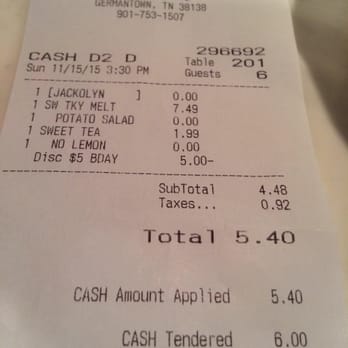McAlister's Deli - The birthday amount was applied and approved - Salad Near Me - Germantown, Tennessee McAlister's Deli - The birthday amount was applied and approved - Salad Near Me - Germantown, Tennessee