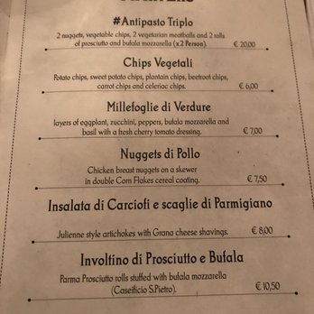 Triplo - Menu - Starters - Italian Near Me - Rome, RM