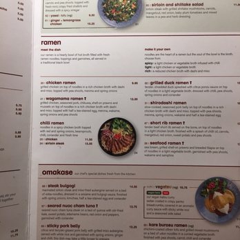 Wagamama - Menu - British Near Me - Solihull, XWM