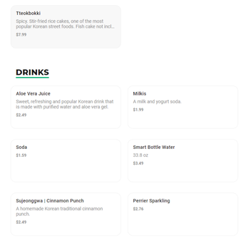 Won Kitchen - Online ChowNow menu 5 of 5. Bunsik - Korean Tapas (2 of 2) and Drinks. - Korean Near Me - Chamblee, Georgia Won Kitchen - Online ChowNow menu 5 of 5. Bunsik - Korean Tapas (2 of 2) and Drinks. - Korean Near Me - Chamblee, Georgia