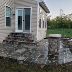 Tino’s Landscaping - Patio, steps and column design.
