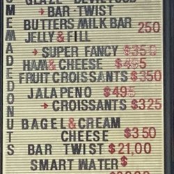 Homemade Donut - Menu (September 8, 2026)