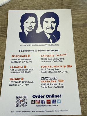 Menu photo 2 Taco Nazo South El Monte, CA Menu photo 2 Taco Nazo South El Monte, CA