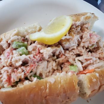 Splash Cafe - Lobster roll. Husband said it was a 4 out of 5 - American Near Me - Pismo Beach, California