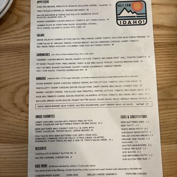 Holy Cow - Menu - New American Near Me - Nampa, Idaho