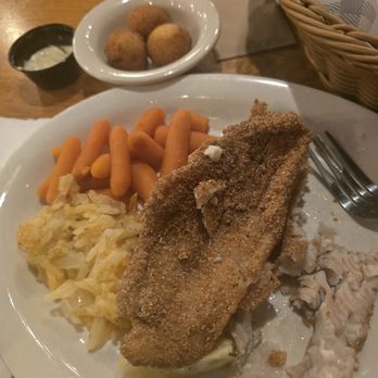 Cracker Barrel Old Country Store - Fried catfish, carrots, hash brown casserole, hush puppies and a Southern sweet tea. - Breakfast & Brunch Near Me - Hendersonville, Tennessee Cracker Barrel Old Country Store - Fried catfish, carrots, hash brown casserole, hush puppies and a Southern sweet tea. - Breakfast & Brunch Near Me - Hendersonville, Tennessee