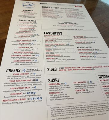 Menu photo 3 Bluewater Grill Carlsbad, CA