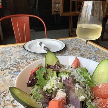 QPV Queso Pan Y Vino - House salad and Pinot Grigio. - Wine Bars Near Me - San Antonio, Texas QPV Queso Pan Y Vino - House salad and Pinot Grigio. - Wine Bars Near Me - San Antonio, Texas