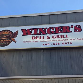 Winger's Deli & Grill - The restaurant's front sign high above the entrance. - Middle Eastern Near Me - Roanoke, Virginia Winger's Deli & Grill - The restaurant's front sign high above the entrance. - Middle Eastern Near Me - Roanoke, Virginia