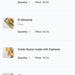 Our order 1/2